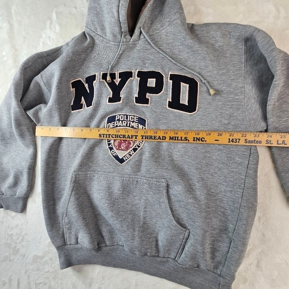 NYPD Hoodie Men’s Large Gray Made in Korea NYC Police Blue Lives New York